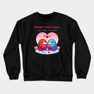 Double the Love Platypus Pairs on Valentine's Day Crewneck Sweatshirt